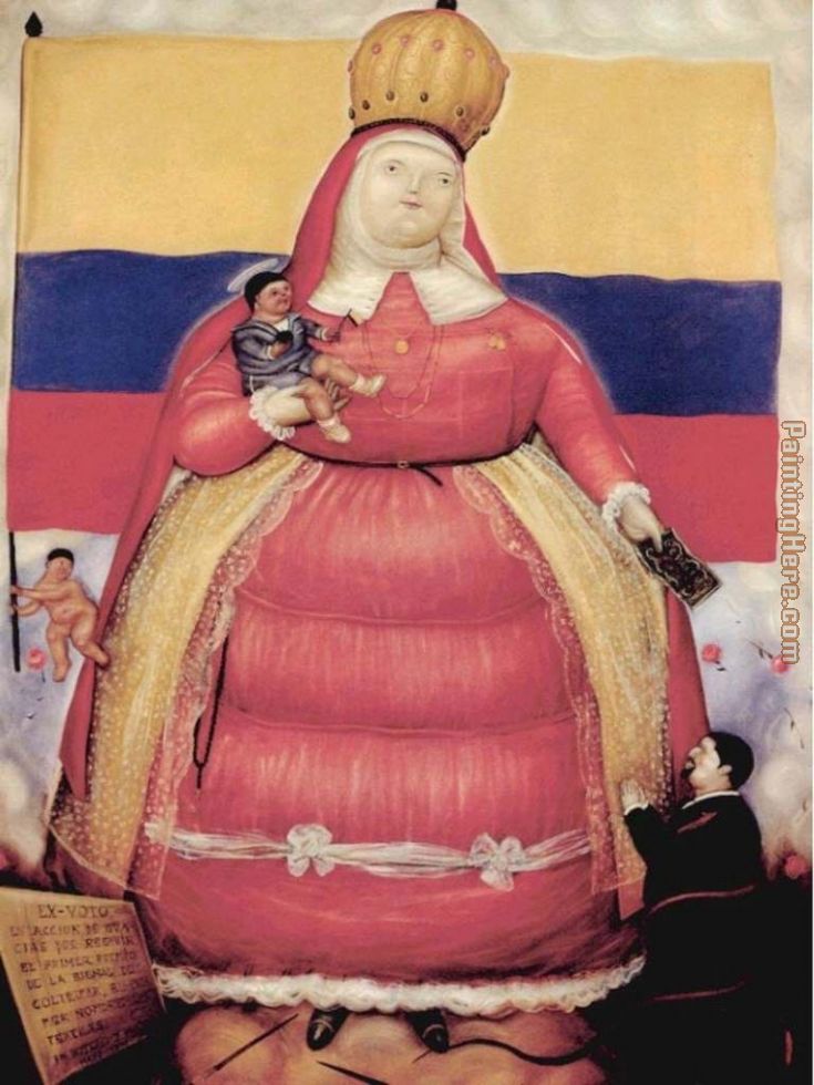 Exvoto painting - Fernando Botero Exvoto art painting